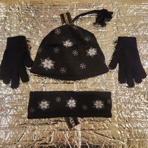 Cute hat, headband and glove set by Outbrook.